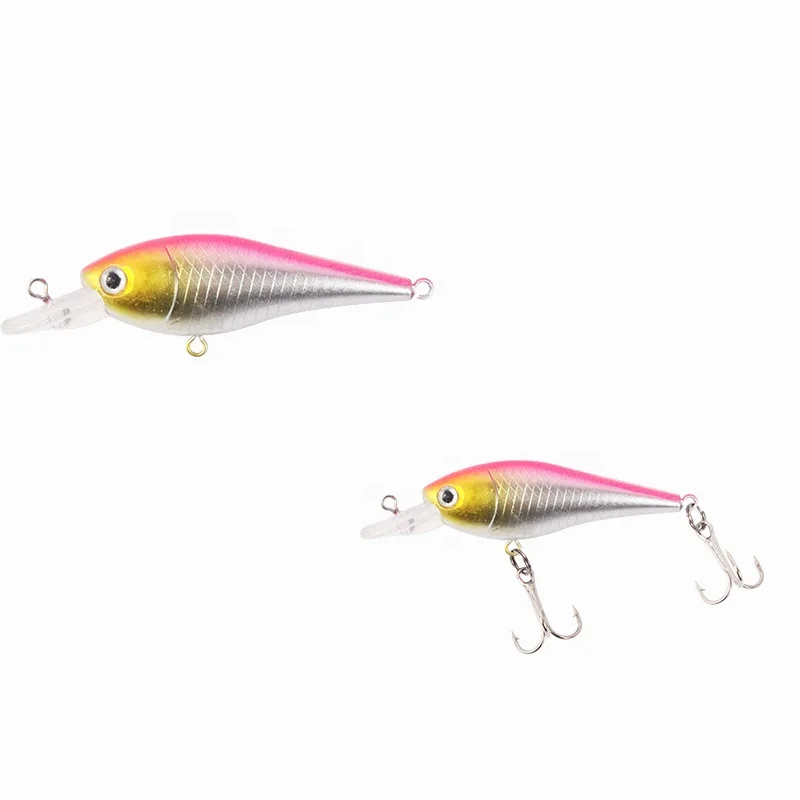 

6.6cm 3.5g Floating Water Minnow Fishing Lure With Treble Hook Built-In Sound Bead Artificial Hard Bait, 7 colors