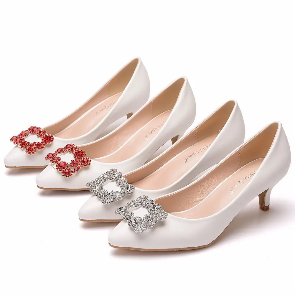 

S58 New fashion high quality Summer comfortable style 5cm high-heeled beaded women's wedding shoes bridal sandals 2021