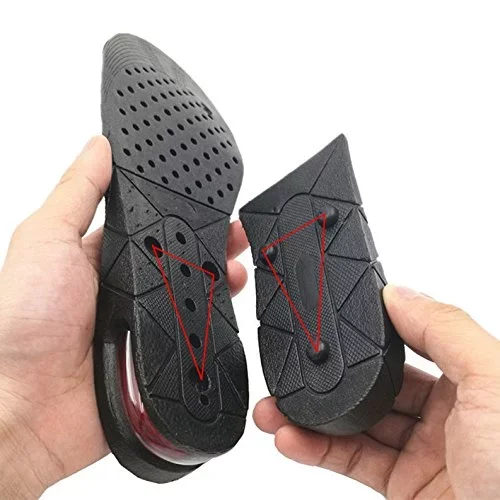 

JOGHN Height Boosting Insoles Height Elevator Insole Cushion Insert Height Increase Insoles, Black