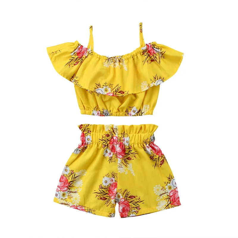 

Shunying OEM Bebek elbisesi Summer Comfortable Floral Breathable Fashion Girl Clothes Set