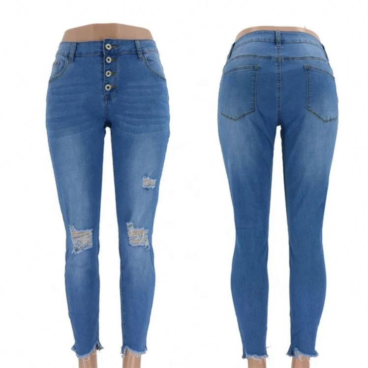 

Womens med waist Black Fit jeans Pants button fly denim jeans, Customizd