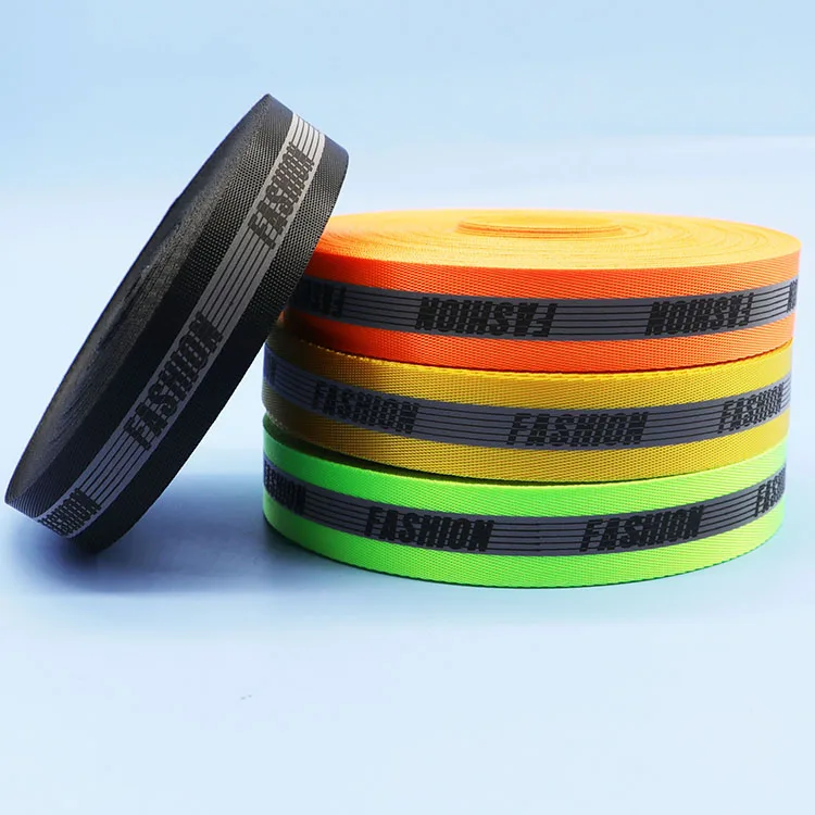 

reflective webbing tape custom logo underwear elastic band waist band