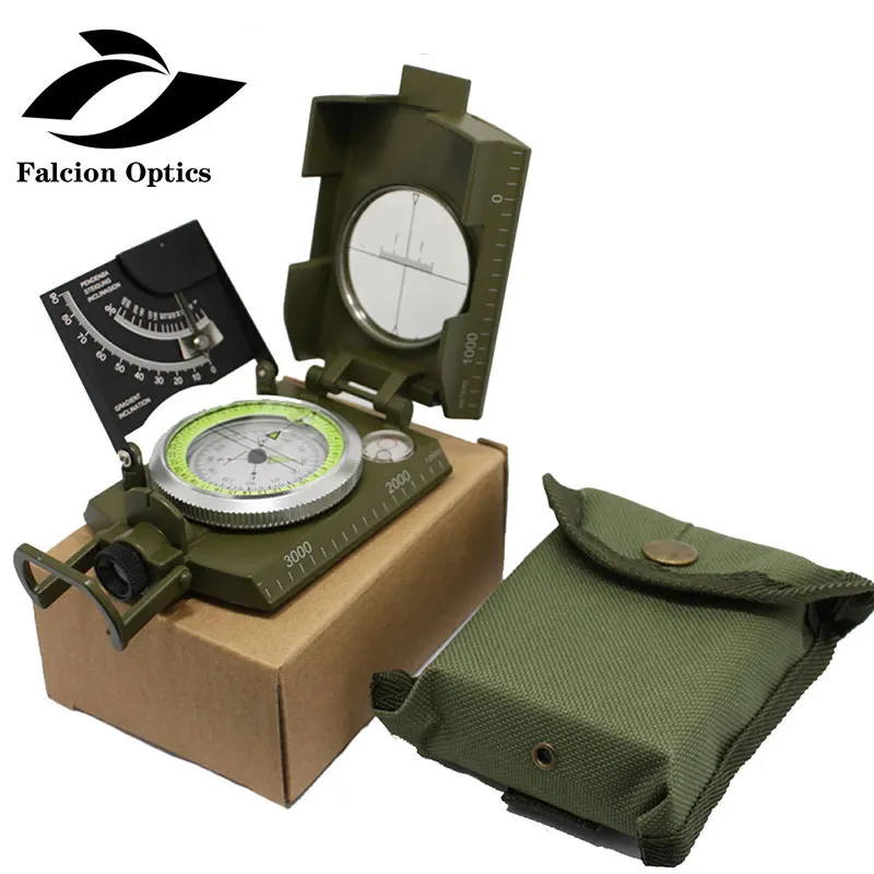 

Camping Hiking Water Survival Military Digital Compass Compass Geological Compass Camping Navigation, Army green