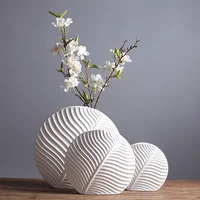 

Nordic leaves decoration home soft decorations simple white ceramic vase