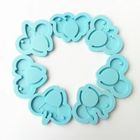 

big size Shiny resin multi micky minnie mouse silicone headband keychain mold