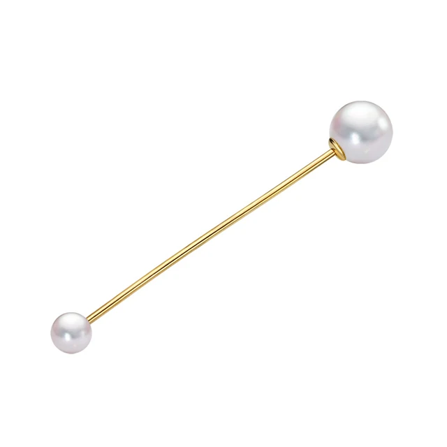 

Women's 18K Gold Yellow Gold Natural Akoya Pearl Brooch Pin Gift for Women Wholesale Free Shipping