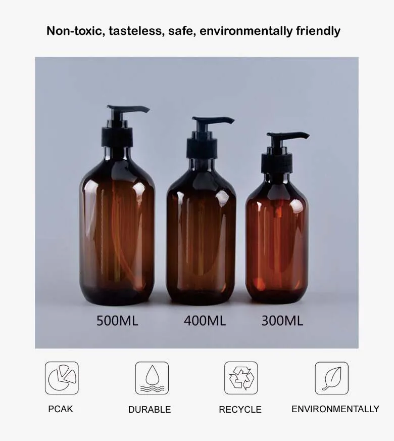 300ml Eco Friendly Brown Shampoo Packaging Bottles Buy Brown Shampoo