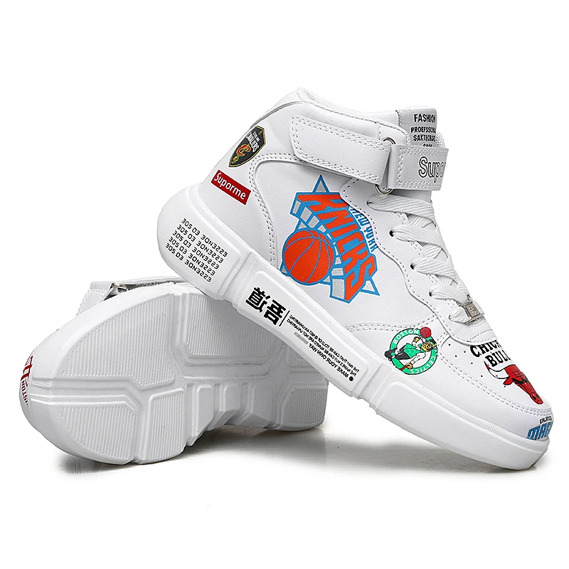 Free Shipping Unisex Printed Fashion Air Sport Shoes Basketball Shoes Sneakers for men women in stock