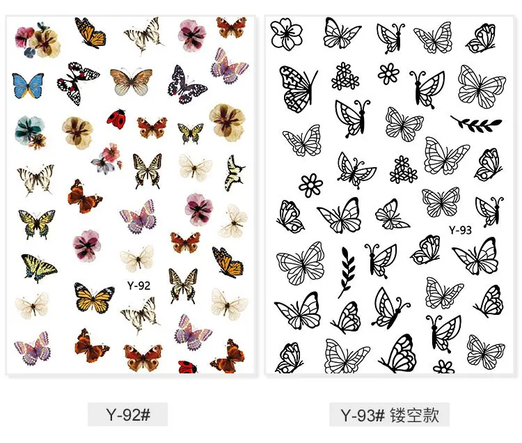 

Popular 3D Art Butterfly Designers Nail Stickers Adhesive Nail Art Sticker & decals