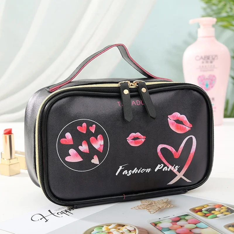 

High Quality Geometric Holographic Lady Waterproof Dot Custom Bright Classic Pu Makeup Bag Case