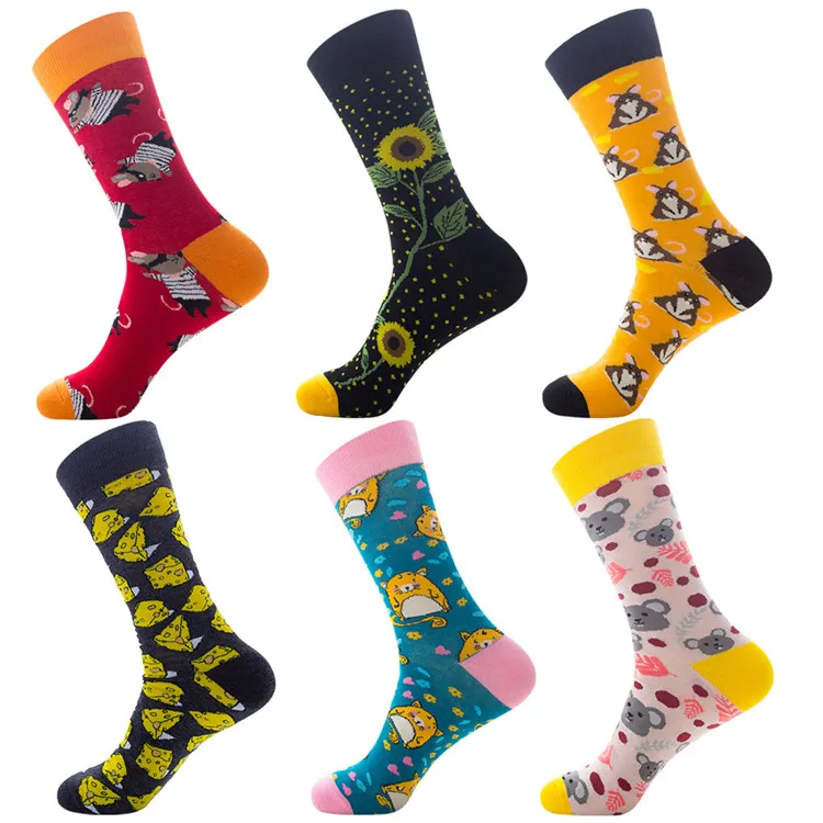 

XIANGHUI Funny cute Fruit food animal sock women Bulk wholesale custom premium cotton women knitting socks