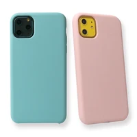 

Shockproof Custom Logo Microfiber Cover Liquid Silicone Mobile Phone Case For Iphone 11 Max 5.8 6.1 6.5 inch