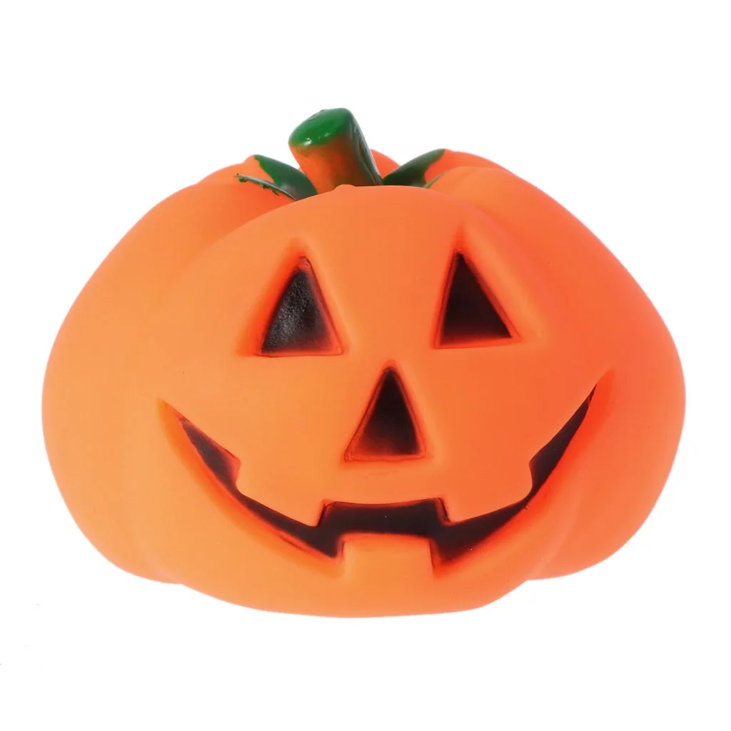 

New Pet Dog Squeak Chew Toy Puppy Funny Pumpkin Design Halloween Dog Toy, Picture shows