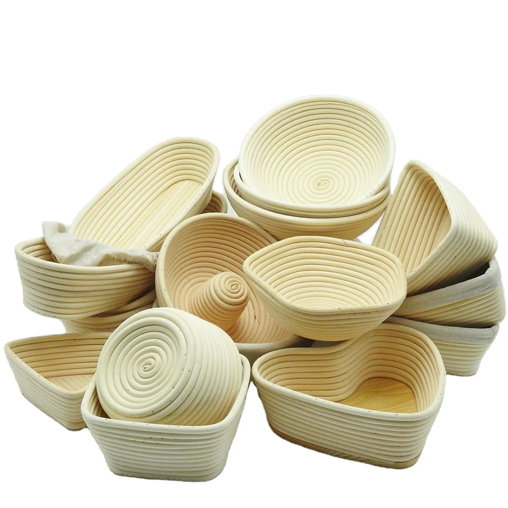 

Home Use bread baking proofing bannetton basket sets, Natural color