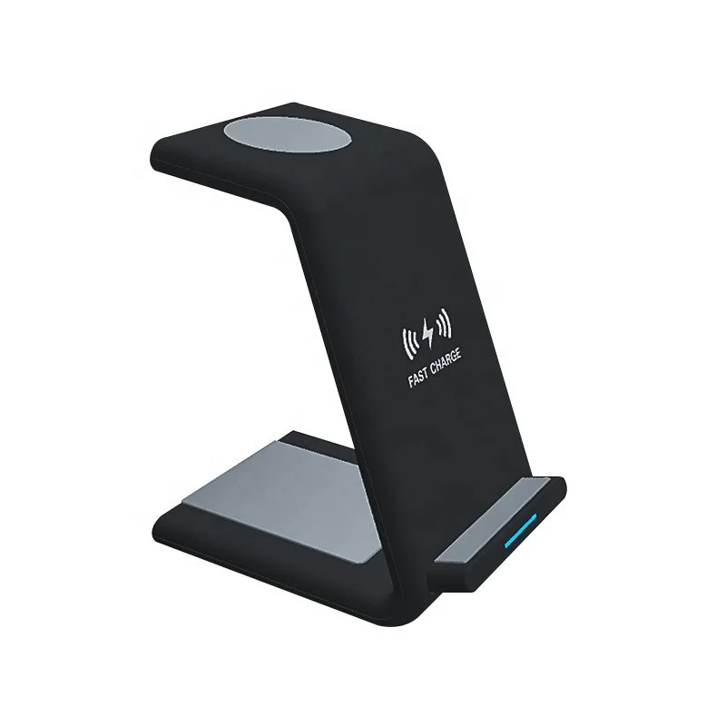 

20w wireless quick charge dock multi-function Phone holder 3 in 1 wireless charger support watch Airpods iPhone Samsung, White, black