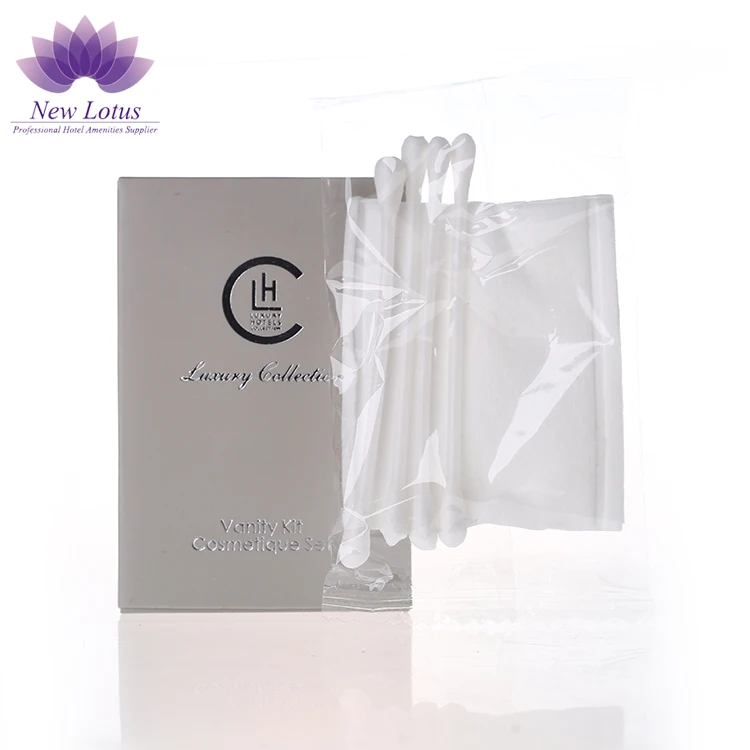 Eco Hotel/travel Vanity Kit With Organic Cotton Pad Cosmetic Cotton Bud