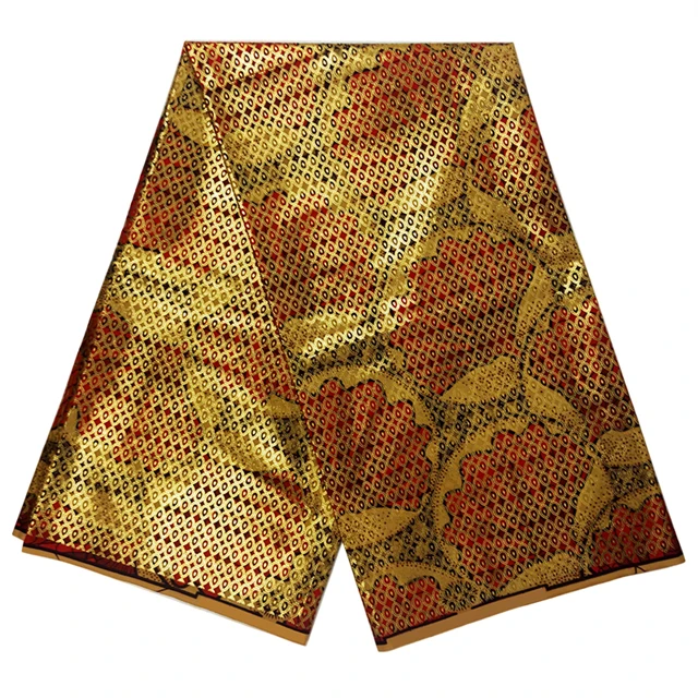 

Wholesale 100% Cotton Veritable African Design Golden Wax Print Fabrics Super Jacquard Weave Textile Design Ghana Loincloth