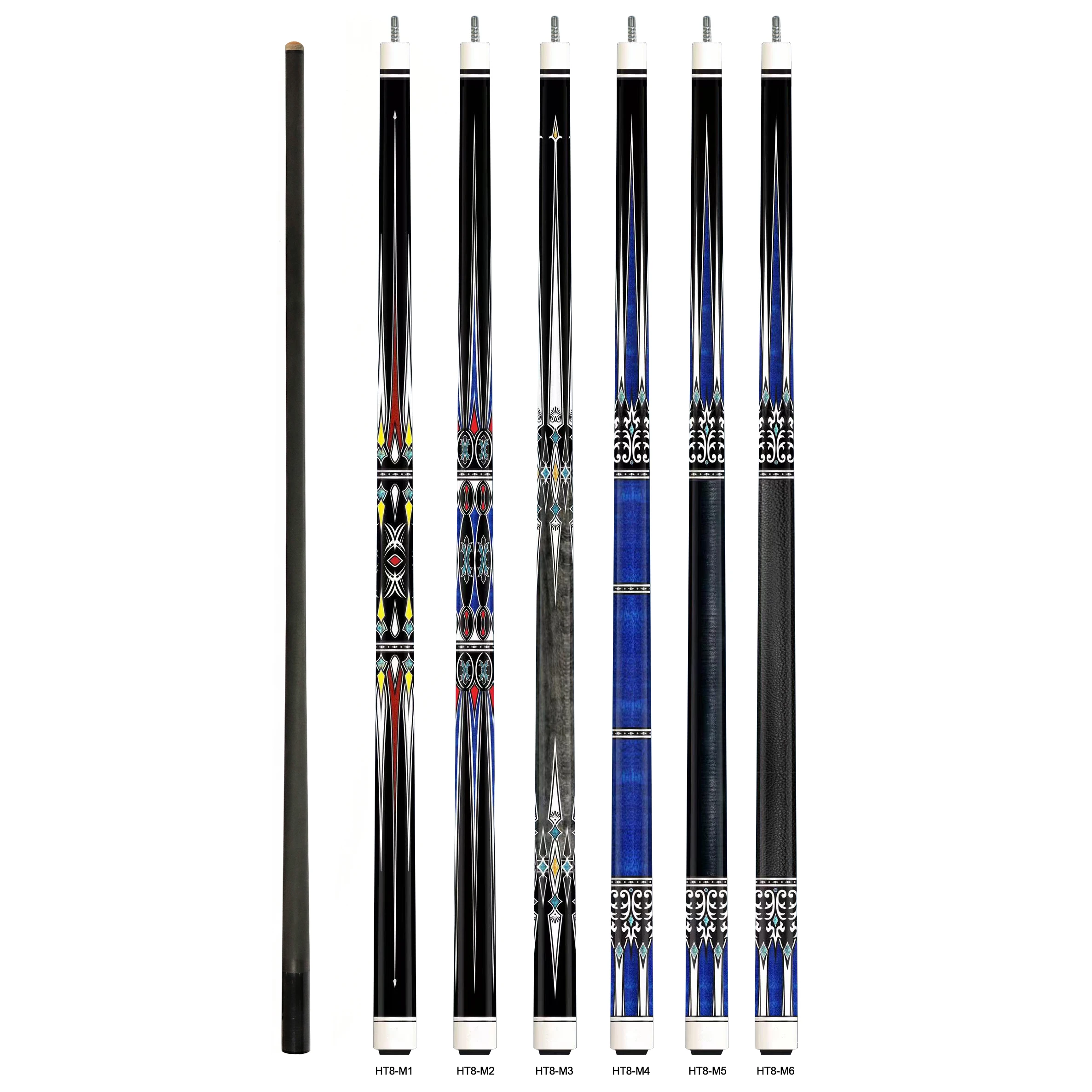 Professional  Handmade 1/2-pc  58inch  12.5mm Tip  Carbon Shaft  Maple Wood Butt  Billiard Pool Cue Stick  for  Sale