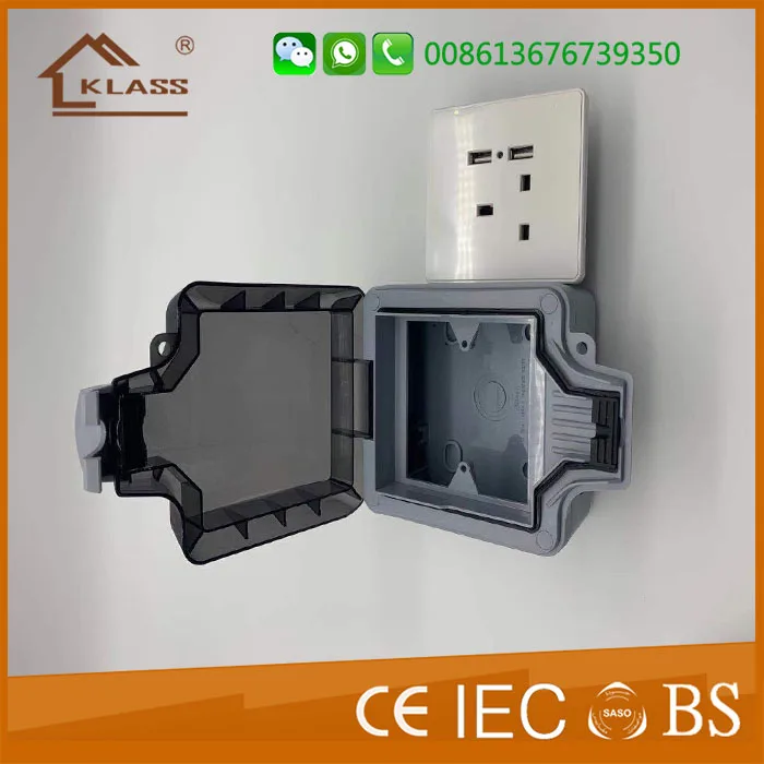 Ip66 Ip65 Ip54 Single Switched 13a Water Proof Outdoor Socket Box Pc 