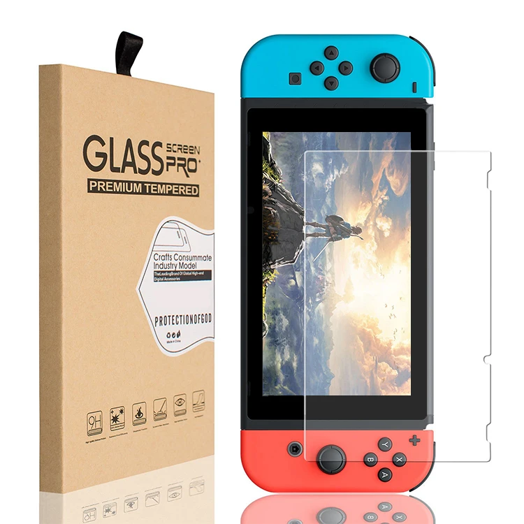 

2.5D 9H Anti Scratch Proof High Transparency Game Player Tempered Glass Screen Protector For Nintendo Switch OLED + Retail Box