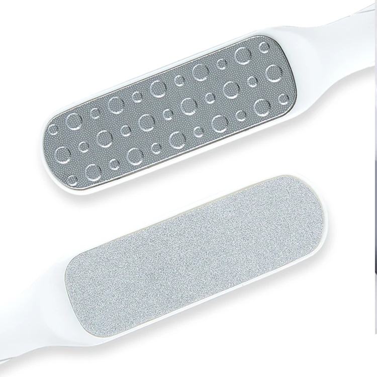 

Professional beauty foot file with long handle stainless pedicure foot file white foot filer smooth beautiful feet, White/black/pink