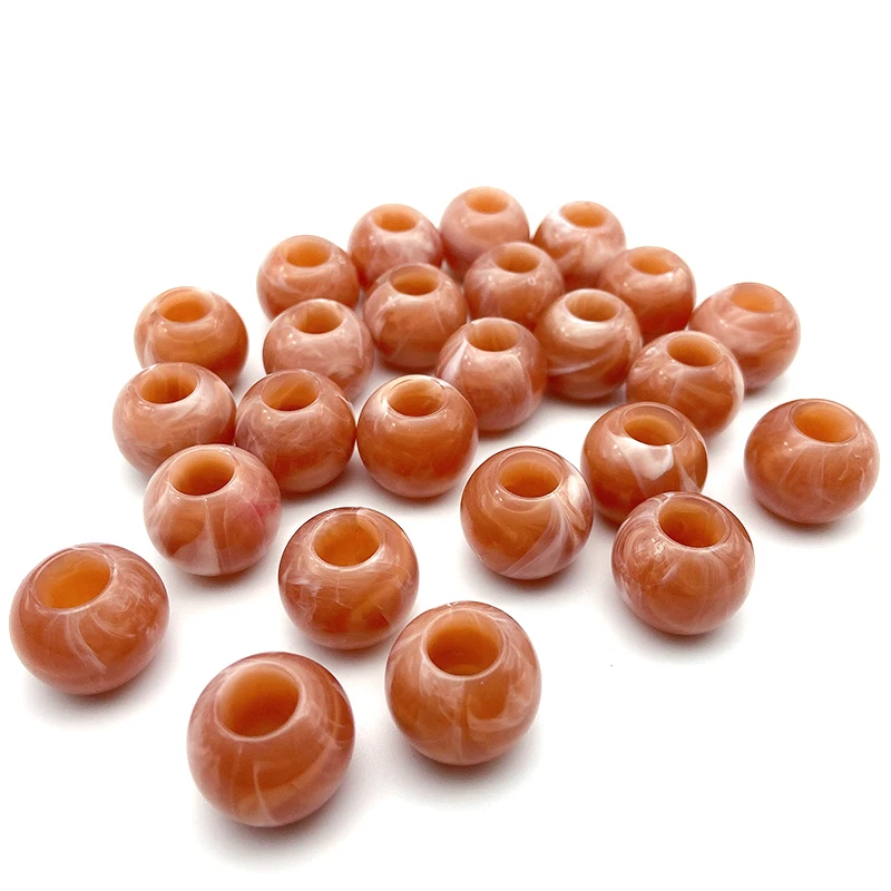 wholesale plastic flesh color beads acrylic big large hole round