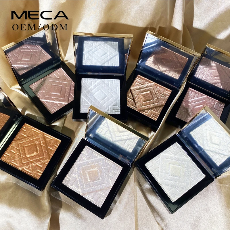 

high pigmented face makeup pressed contour bronze powder private label highlighter palette OEM