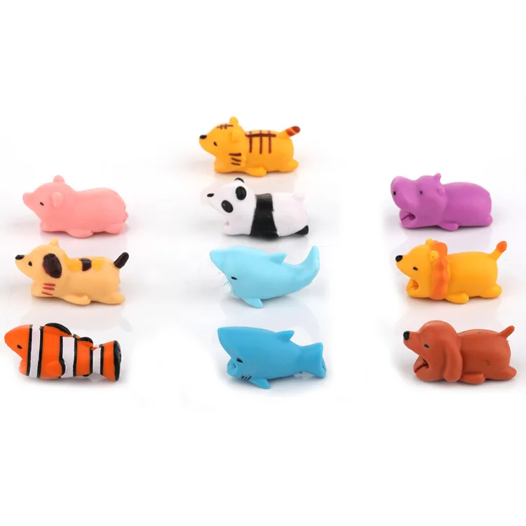 

Cute Animals Plastic Charging Cable Protectors for iPhone USB Cable, As picture