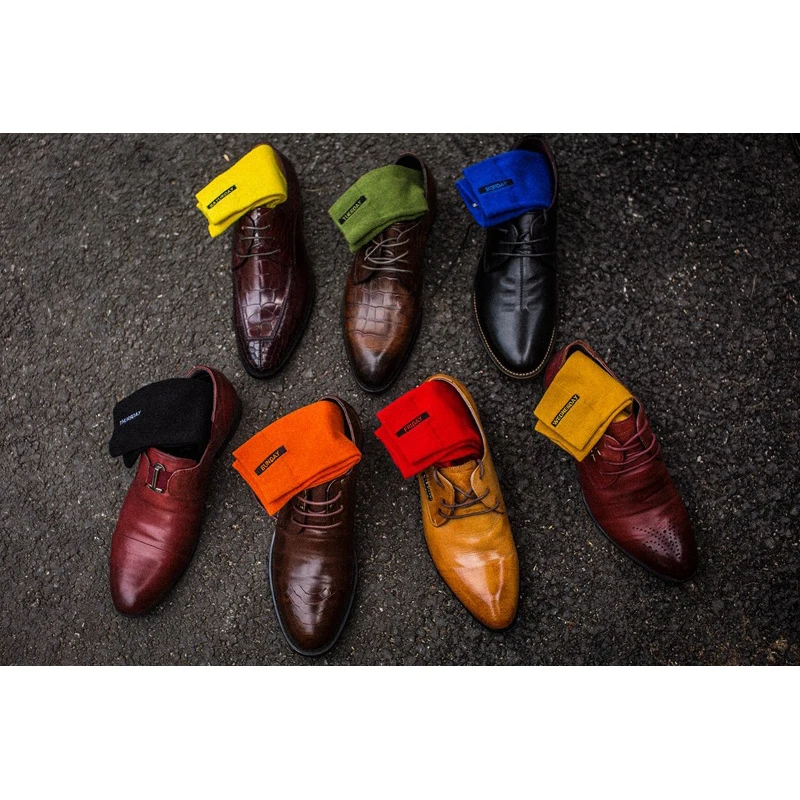 

wholesale fashion colorful business bamboo work mens dress socks, Customized