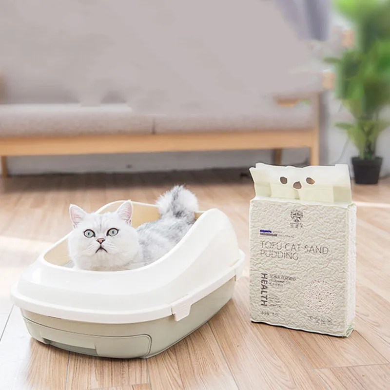 

Factory Outlet Tofu Cat Litter Premium Bean Curd Cat Litter Plant Fiber Cat Litter With Various Styles Of Pet, White