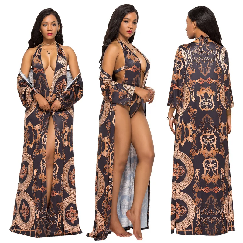 

2020 beach dress swim suit women two piece swimsuit cover up sexy bikini