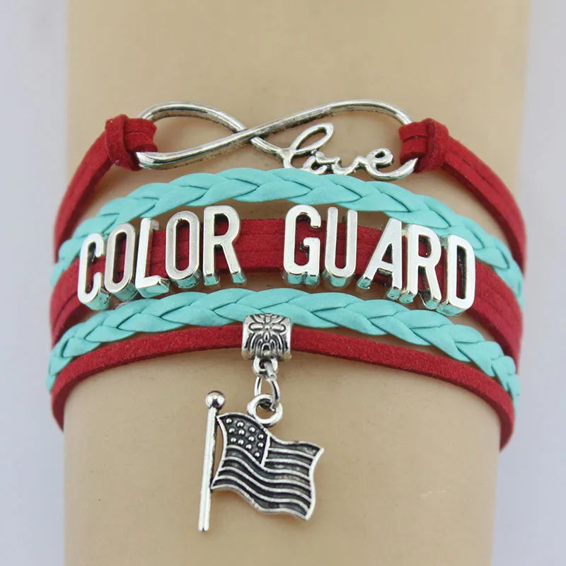 

2021 Sailing Jewelry Elastic Braided Color Guard Bracelet Hand-woven Color Guard Charm Bracelet
