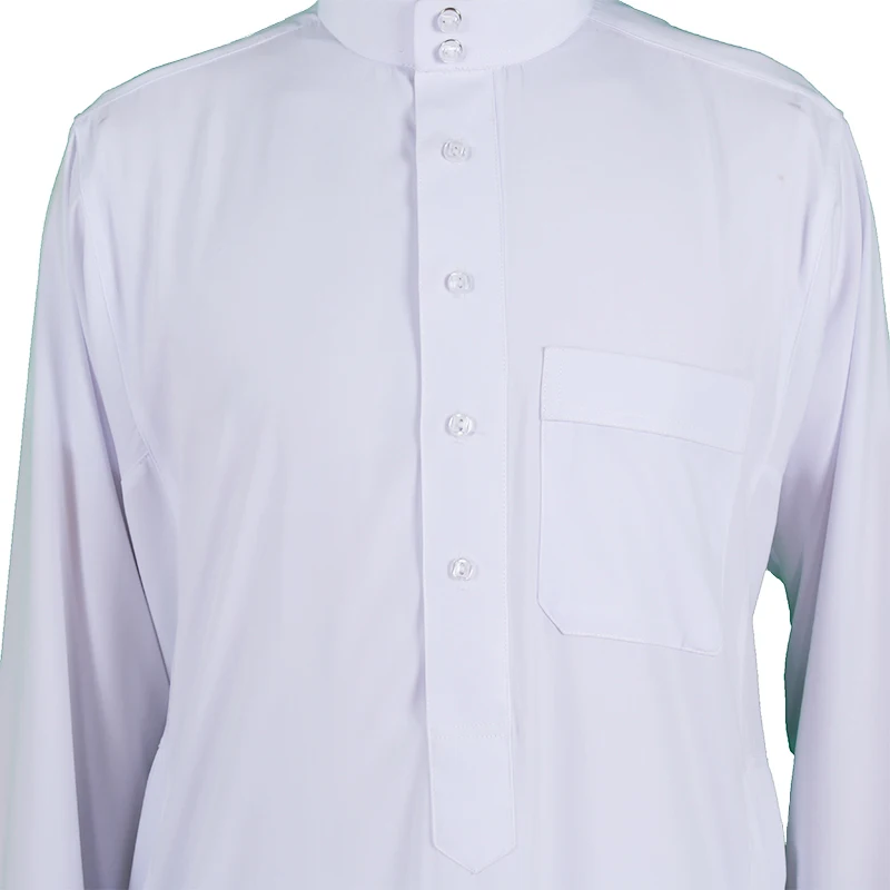 

In Stock 2020 white color arabic thobe Muslim dress for Men islamic clothing