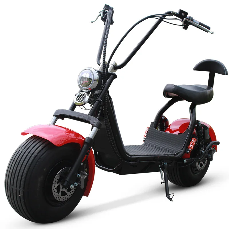 

Hot Sale 12A Two Wheel Electric Scooter Removable Battery Citycoco Motorcycle Scooter 60V 50KM, Black