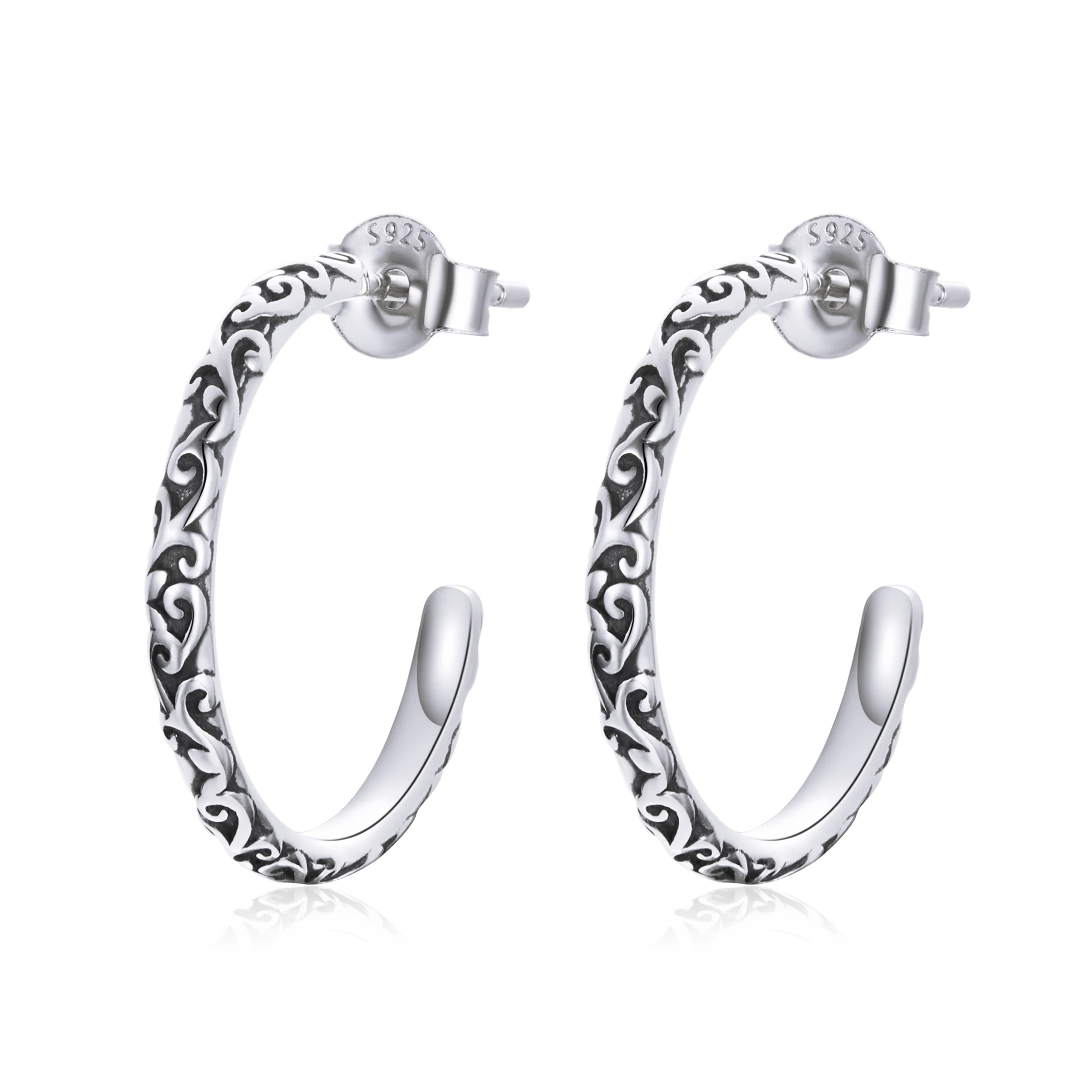 

SCE1129 Vintage wreaths earring for girls 925 silver jewelry