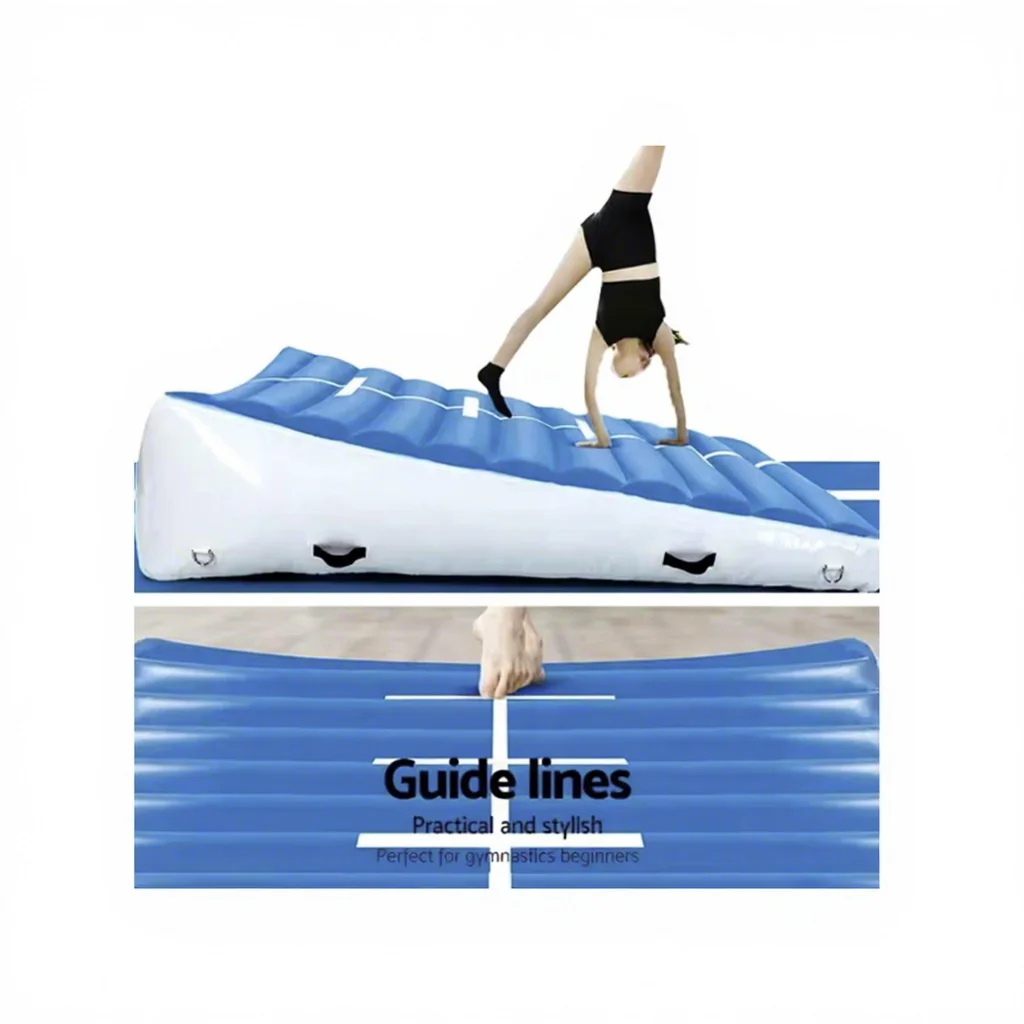 Children Kids Gymnastics Training Folding Tumbling Incline Cheese Mat Inflatable Air Ramp