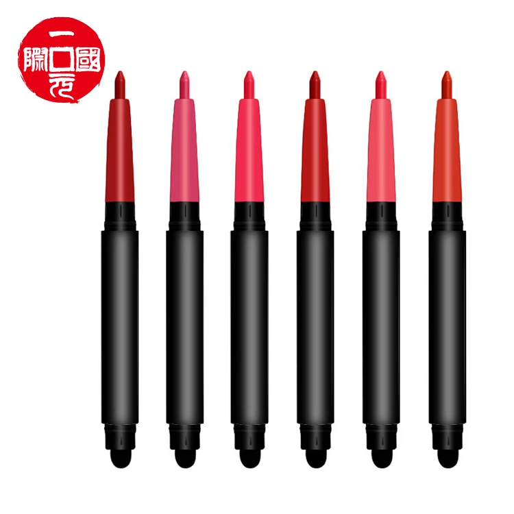 

One dollar Private label cruelty free waterproof matte case permanent lip liner pencil with liner lipstick