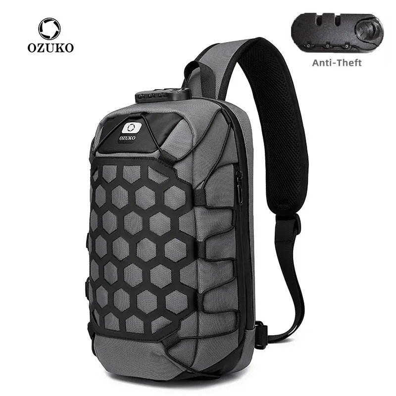 

Ozuko 9357 Small Tactical Sling Bag For Men Nylon Designer Shoulder Bag Custom Phone Men Mini Crossbody Bag Chest, Black,grey,blue,army green,red,camo