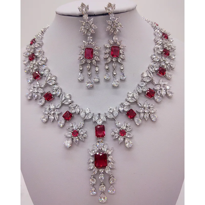 

Deluxe 18k gold plated AAA zircon wedding jewelry sets 2020