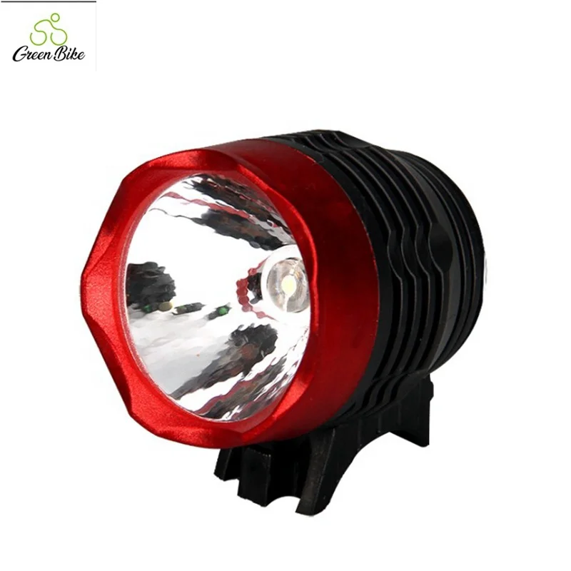 

T6 Headlight Bicycle Battery Glare Flashlight Night Riding Mountain Bicycle Light, Red/silver/blue/yellow