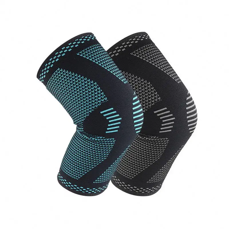 

3D High Elastic nylon hinge knee support brace knee compression sleeve for running, Orange, black,green
