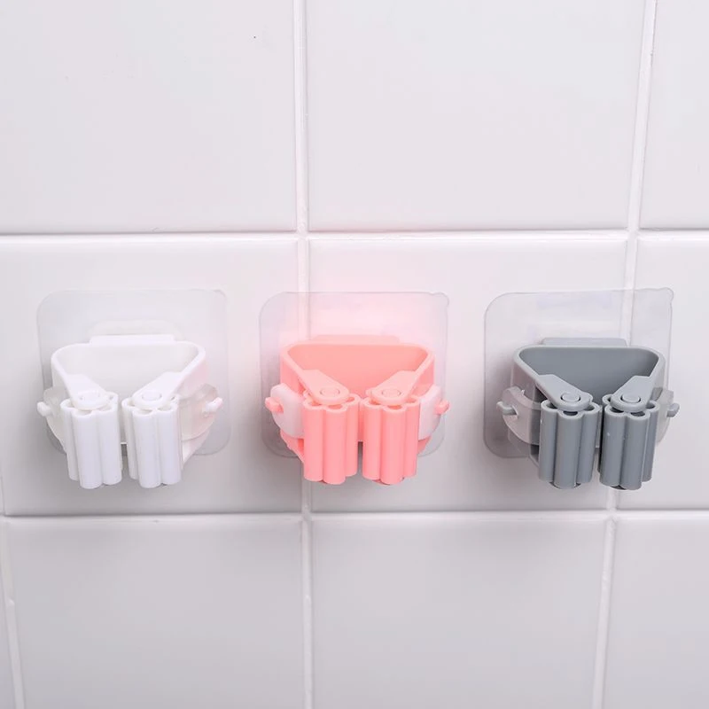 

1PCS High Quality Wall Mounted Mop Organizer Holder Brush Broom Hanger Home Storage Rack Bathroom Suction Hanging Pipe Hooks