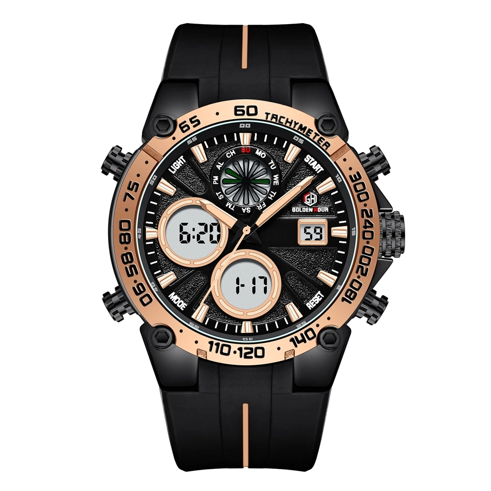 

GOLDENHOUR GH133 Luxury Gold Ladies Watches Bracelets Frank Muller Watch Men Silicone Alloy CITIZEN Quartz with High Quality