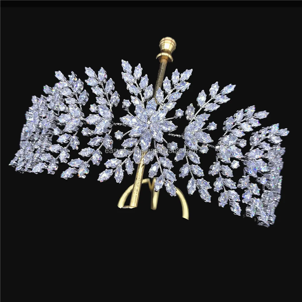 

RE4164 High Quality CZ Bridal Headband Soft Cubic Zirconia Hairband Party Prom Decoration