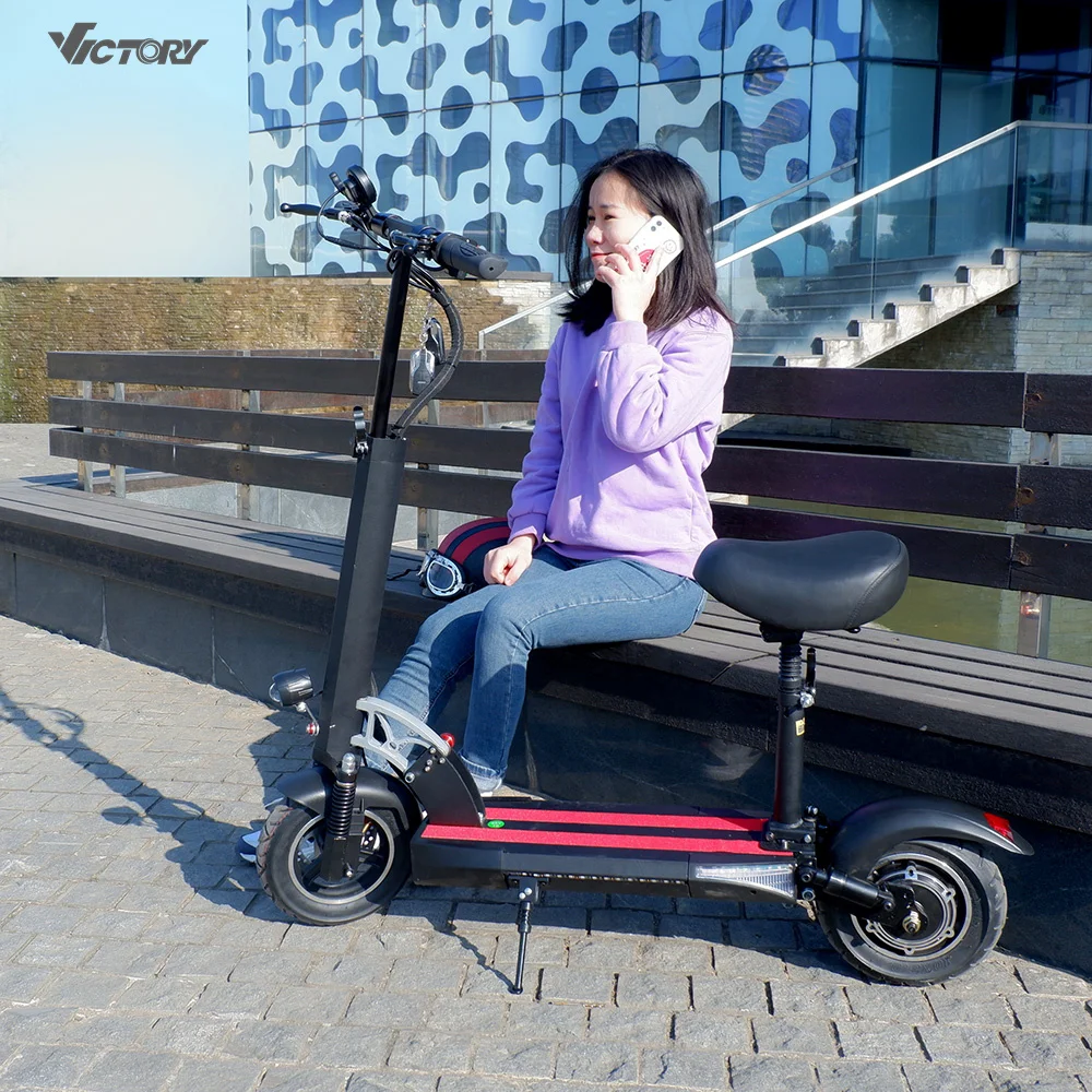 

Hot Sale High Quality 2 Wheels 48v 500w 10''tire Kugoo Pro Foldable Electric Scooter, Black