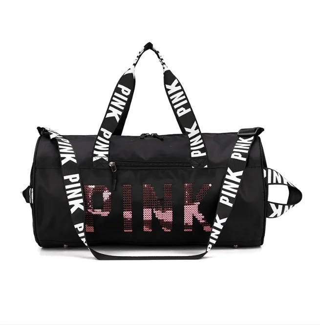 

Quickly delivery women travel bags weekend holiday travel bag custom duffle bag with logo LOW MOQ, Blue/balck/pink/purple/rose red/watermelon red