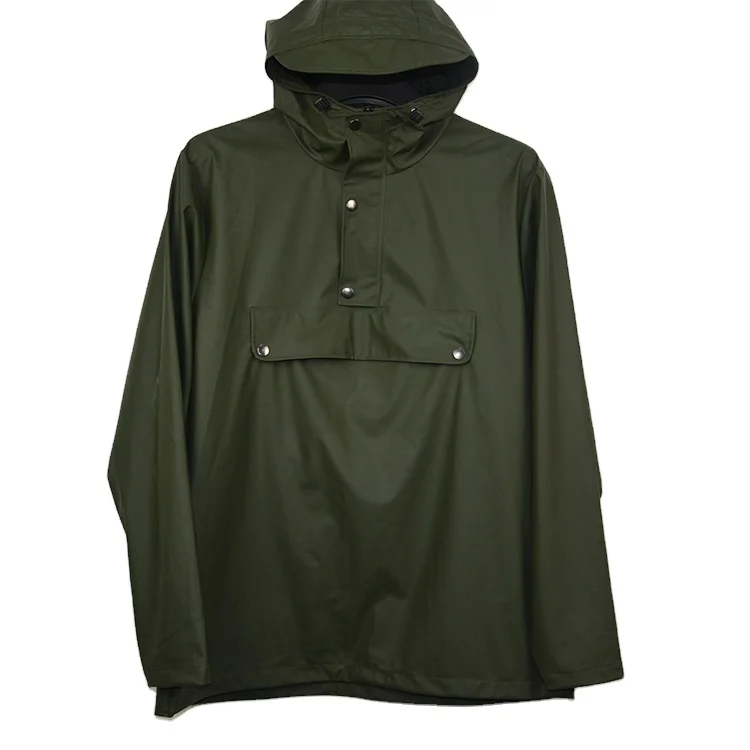 

Custom top quality cheap TPU fabric green jacket rain coat mens waterproof outdoor rain jacket, Customized color