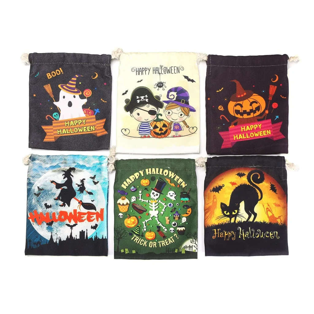 

Halloween Decoration Supplies Candy Bag Portable Pumpkin Witch Bag Halloween Decorations for Home Halloween Party Favor, As picture show