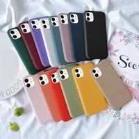 

High quality candy colors cell phone case cover matte ultra thin soft tpu cases for iphone xsmax 11 7plus phone cover waterproof