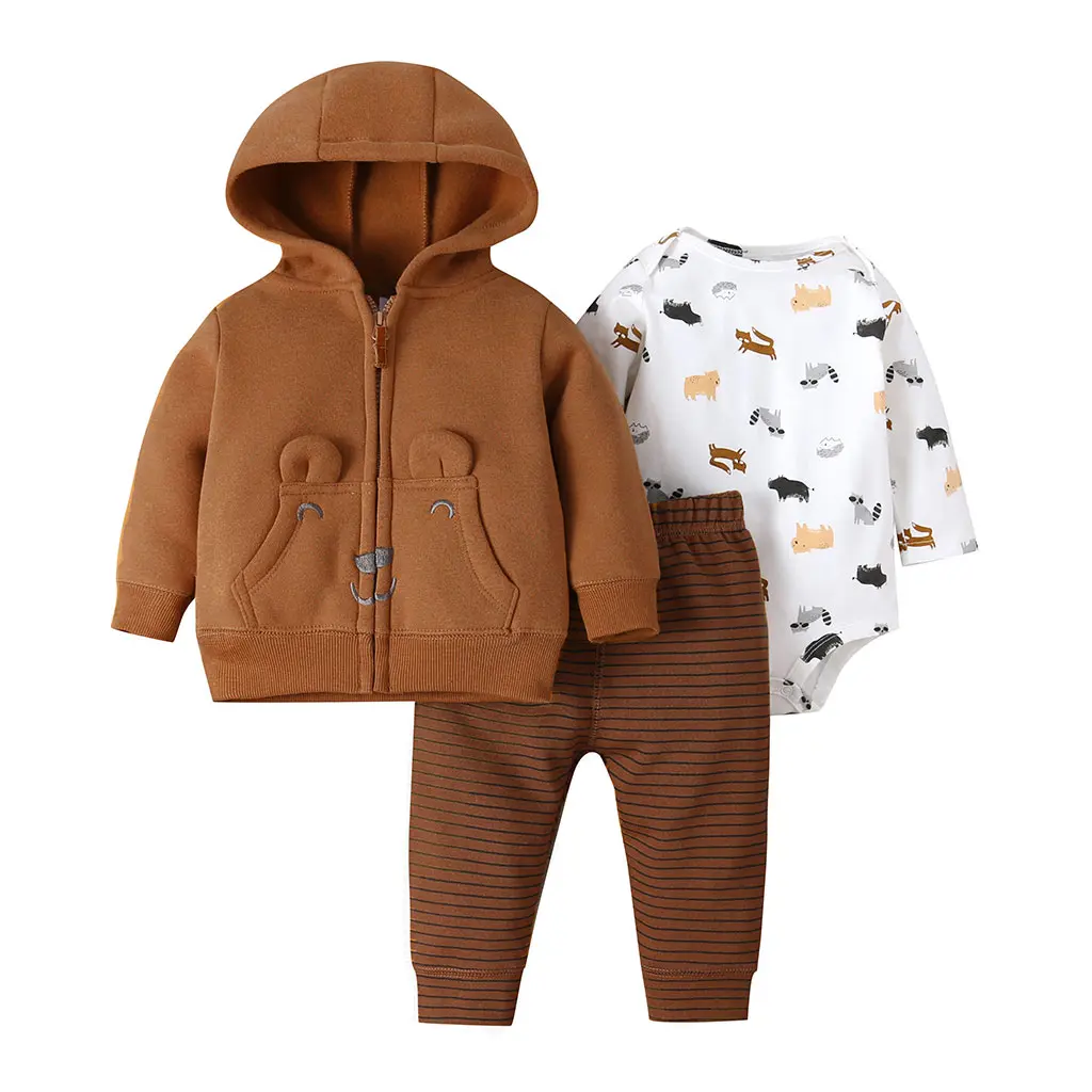 

Boy Clothing Kids Clothes Winter Clothes Boutique Romper Baby Kids Suit Bulk Sale 3 Piece Set